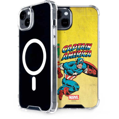 Marvel Classic Comics Captain America iPhone 15 MagSafe Case